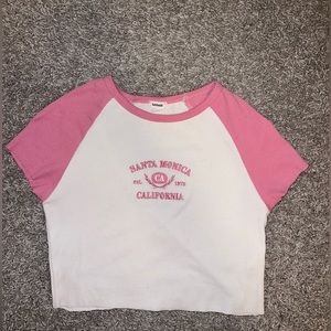 Garage santa monica baby tee crop top, size m